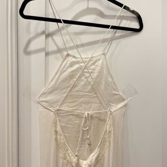 Raga Embroidered Mirrors Halter Boho Dress in Eggshells.Size M - Picture 12 of 17